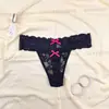 Tanga Sexy de Encaje Sin Costuras de Cintura Baja Estilo Europeo y Americano Talla Grande Alta Elasticidad G-String Mayoreo