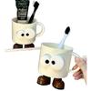 Taza Linda para Enjuague Bucal Taza para Cepillarse los Dientes de Dormitorio Estudiantil Carrito Dental de Pareja Taza para Cepillo de Dientes Infantil Traje de Artículos de Tocador para Niños