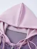 Conjunto deportivo de dos piezas con capucha para otoño para mujer, nuevo conjunto casual holgado, elegante y juvenil para mamás