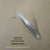 Aço inoxidável cotovelo pontiagudo preto anti-estático pinça atacado nail art manual conta de mão reparação especial clip set