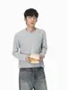 Ropa MTL para Hombre, Cuello Redondo, Color Sólido, Suéter Básico, Camiseta de Manga Larga Versátil, Simple y Casual para la Moda Diaria.