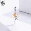 Aifuler Original Pingente de Rosa Suave para o Dia dos Namorados Material de Cobre Versátil Clássico Flor DIY Contas para Pulseira