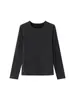 26 Nuevas Camisetas Base de Cuello Redondo con Forro Polar para Otoño e Invierno para Mujer, Camiseta de Manga Larga Cálida y Adelgazante, Top Versátil de Hombro Normal para Mujer