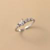 Anillo Nalan S925 de plata esterlina con un diamante único y cuatro garras, estilo fresco y dulce, con un diseño de nicho y personalidad R02253