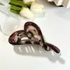Pinza para el pelo con estampado de leopardo en forma de corazón, elegante, de Amazon para ventas transfronterizas, para mujer, Nuevo estilo Primavera/Verano 2026, Pinza de tiburón, Accesorio para el pelo