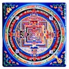 Imán Magnético para Refrigerador Cultural y Creativo Mandala de los Ocho Tesoros Auspiciosos Ocho Auspiciosos Tíbet Pintura Decorativa Thangka Pintada a Mano Regalo Souvenir
