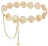 Cadena de Cintura Estilo Bohemio Transfronteriza para Mujer, Accesorio de Cintura con Borla Estilo Étnico Retro, Cinturón Multicolor Dorado y Plateado Incrustado