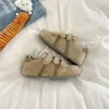 Zapatillas estilo coreano post-apocalípticas de velcro para mujer, nueva colección otoño 2026, zapatos blancos de moda, versátiles para estudiantes, mocasines