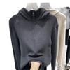 Sudadera con capucha y cremallera de estilo occidental de manga larga con diseño elegante de Shanli Dadi para otoño e invierno.