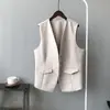 Colete Elegante Feminino Beishan Tongshu, Outono Estilo Coreano Solto Sem Mangas de Botão Único Jaqueta Colete 2972