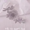 Pegatinas de Parche Adhesivo Gris del Fabricante, Pegatinas de Tela Bordadas a Mano con Encaje para Ropa, Mosquiteros, Bolsas, Zapatos y Sombreros, Pegatinas para Agujeros