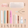 Conjunto Completo de Ferramentas para Manicure para Remover Cutículas, Cortar Unhas, Lixar Unhas, Tira Polidora, Tira para Lixar Unhas, Cuidados Caseiros com as Unhas