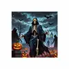 Banner de Porta de Garagem Halloween Amazon Transfronteiriço Decoração de Festa de Halloween Tecido de Fundo Atmosfera Tapeçaria