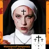Halloween Transfronteiriço Sangue Cruzado Estilo Escuro Adesivos de Tatuagem à Prova d'Água Festa Adereços de Maquiagem de Terror Atmosfera Realista