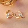 Pendientes de Cintura Pequeña de Alta Gama, Pendientes de Moda para Usar de Dos Maneras, Mismo Estilo que Xiaohongshu, Aspecto Adelgazante y Pendientes Versátiles para Mujer