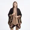 Chal Grande Simple y Sofisticado con Estilo Étnico de las Praderas de Yunnan, Capa Tejida, Poncho Exterior, Bufanda de Imitación Cachemir