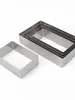 Anillo Rectangular para Mousse, Anillo para Pastel Soldado Integrado de Acero Inoxidable Espesorado, Molde para Tiramisú, Horneado DIY