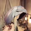 Accesorios para el Cabello Coreanos Nuevos Estilo Coreano Tela Rayas Color Contrastante Nudo Cruzado Diadema de Lazo de Ala Ancha Diadema para Mujeres con Cabello Presionado
