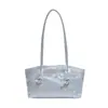 Bolsa de Grande Capacidade para Mulheres Verão 2025 Novo Design de Nicho Bolsa de Ombro Lantejoulas Axila Estilo Coreano Bolsa Tote para Trabalho