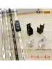 Suporte de Suporte Quadrado Preto e Branco para Pilar A, Pilar Aa, Suporte Interno de Vitrine, Suporte Esquerdo e Direito, Gancho de Travessa de Prateleira