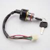 El interruptor de llave de encendido es adecuado para cerradura eléctrica de puerta de 9 orificios y 6 cables (cabeza de hierro) Minibicicleta de bolsillo de 2 velocidades