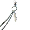 Joyería Transfronteriza Europea y Americana Punk Rock Discoteca Metal Pluma Cadena de Cintura de Mezclilla Llavero de Moda Accesorios Cadena para Pantalones