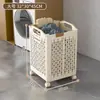 Cesto de roupa suja para banheiro, dobrável, grande capacidade, para guardar roupas sujas, e pode ser movido
