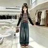 Conjunto de Roupa de Outono para Meninas Estilo Coreano 2026 Novo Moletom de Manga Longa Infantil Tamanhos Médio e Grande Conjunto de Duas Peças Falso de Primavera e Outono
