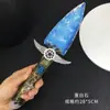 Adaga de Obsidiana Pedra Bruta de Obsidiana Polida Modelo de Faca Garra Sem Lâmina Csgo Artesanato de Cristal Atacado