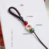 Nuevo llavero tejido a mano estilo chino estilo Xizang, artículo decorativo, cadena para teléfono, accesorio colgante para bolso semiacabado