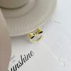 Diseño de nicho Estilo frío Papel de hojalata irregular Textura de relieve Diseño avanzado Anillo Sensato Simple Personalizado ins Mujeres