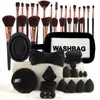 Conjunto de Ferramentas de Beleza Multi-Peça Transfronteiriço com 30 Peças: Pincéis de Maquiagem, Esponjas de Pó, Conjunto Grande para Lavagem Facial