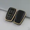 Adecuado para coche Toyota corona Carolina Camry borde dorado coche TPU pegamento flexible funda de llave todo incluido para mujer