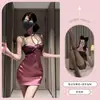 Lencería Sexy, Falda Sexy de Encaje Ajustada a la Cadera, Empalme de Encaje, Estilo Pura Pasión, con Copas, Pijama Sexy para Mujer