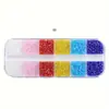 Set de cuentas multicolor de 3 mm de 12 compartimentos estilo clásico cuentas sueltas para pulseras, pendientes, colgantes, accesorios de joyería DIY al por mayor