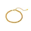 Moda explosiva simple pulsera de acero de titanio Joker cuentas doradas lujo ligero no se decolora joyería de alta gama nuevo al por mayor