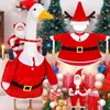 Nuevo Conjunto de Disfraz de Papá Noel Montando un Ganso de Amazon 23 pulgadas Ganso de Porche Ganso de Césped Decoración Navideña