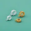 Plata Esterlina S925 Recorte Zircón Colgante Tripartito Espaciadores Cuentas Hecho a Mano Material DIY Pulsera Collar Accesorios de Joyería con Cuentas
