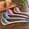 Colher de Plástico para Sopa com Cabo Longo para Cozinha Doméstica, Concha Grande de Palha de Trigo para Mingau e Sopa Que Não Danifica Panelas
