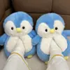 2026 Nuevo Modelo Pantuflas de Algodón de Invierno de Pingüino para Mujer con Forro de Felpa, Lindas Pantuflas de Pareja para Otoño e Invierno, Pantuflas de Maternidad para Hombre, Pantuflas de Algodón para Padres e Hijos