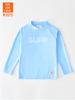 Traje de baño infantil estilo coreano para niños y niñas, top individual de manga larga con protección solar, traje de surf, traje de baño juvenil para la playa, moderno