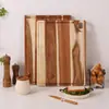 Tábua de Corte de Madeira Cozinha Tábua de Corte de Madeira de Acácia Doméstica Multiuso Tábua de Corte de Frutas e Legumes Tábua de Corte de Madeira