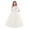 Vestido Infantil Más Vendido de Amazon con Mangas Largas, Adecuado para Edades 3-14, Vestido de Dama de Honor, Suministro Transfronterizo, Vestido de Princesa Europeo y Americano