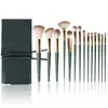 Set de 14 Pinceles de Maquillaje Nube Verde Cangzhou Pincel para Sombra de Ojos de Cerdas Suaves Pincel para Base de Maquillaje Pincel para Rubor Herramientas de Belleza Venta al por Mayor