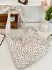 58113 Nova Bolsa de Ombro de Lona Floral Estilo Coreano Feminina de Verão Grande Capacidade Bolsa de Ombro Bolsa Transversal de Compras