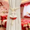 Cortinas de Navidad,reno, muñeco de nieve, atavíos para cortinas, lindas decoraciones de cortinas de Navidad, arreglo de escena, atavíos para cortinas transparentes