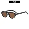 Gafas de Sol Estilo Ojo de Gato para Mujer, Gafas Ovaladas Estilo Europeo y Americano, Gafas de Moda Anti-UV, Nuevas Gafas de Sol Negras 2026