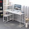 1 Estantería de Acero Combinada Escritorio Simple Moderno Escritorio de Oficina Plegable Escritorio para Computadora Hogar