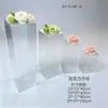 Accesorios para Bodas Columna Cuadrada de Acrílico Transparente Guía de Camino Decoración de Escaparate de Bodas Adornos Geométricos de Exhibición de Acrílico