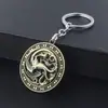 Periféricos de Anime Transfronterizos Juego de Tronos 9 Insignias de las Casas Principales Metal Llavero de Coche Colgante Accesorios Dropshipping